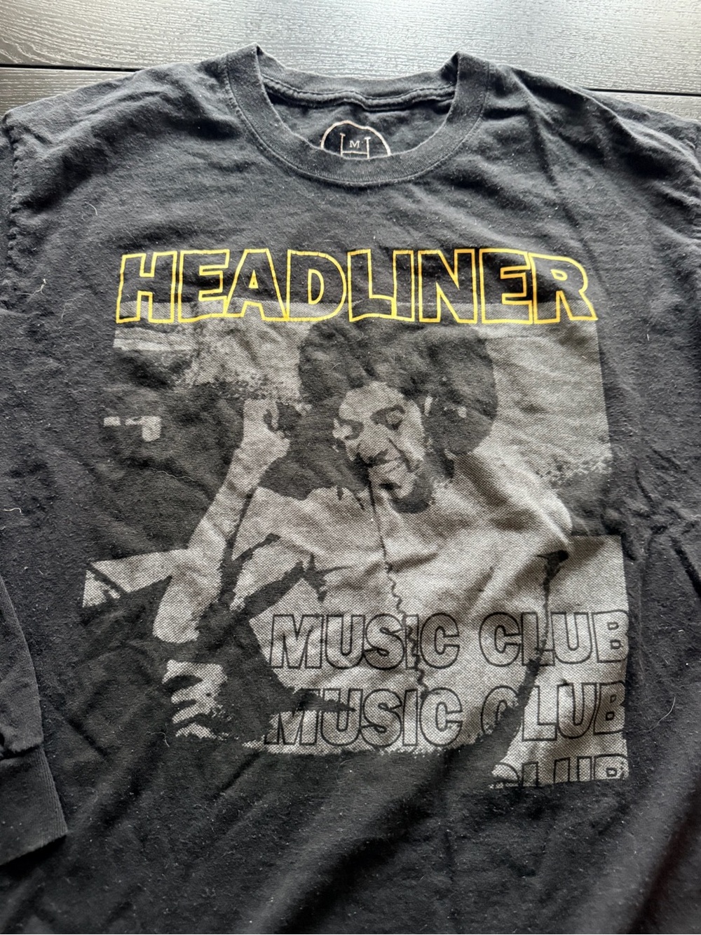 HMC Headliner Burn The Disco Down Black Graphic Long Sleeve Crewneck Tee L - Picture 5 of 5